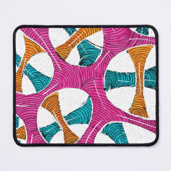 Item preview, Bold Abstract Curves Pattern in Pink Teal and Orange designed and sold by O&A Arts.