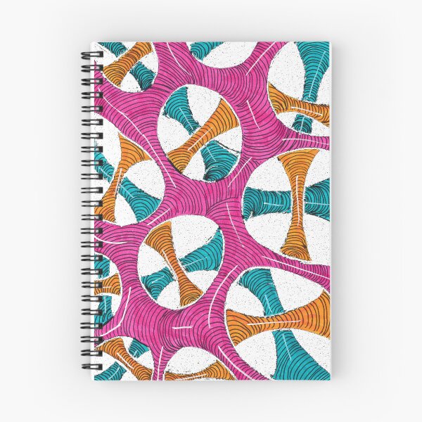 Item preview, Bold Abstract Curves Pattern in Pink Teal and Orange designed and sold by O & A.