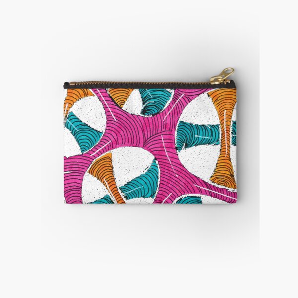 Item preview, Bold Abstract Curves Pattern in Pink Teal and Orange designed and sold by O & A.
