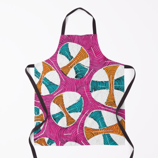Item preview, Bold Abstract Curves Pattern in Pink Teal and Orange designed and sold by O & A.