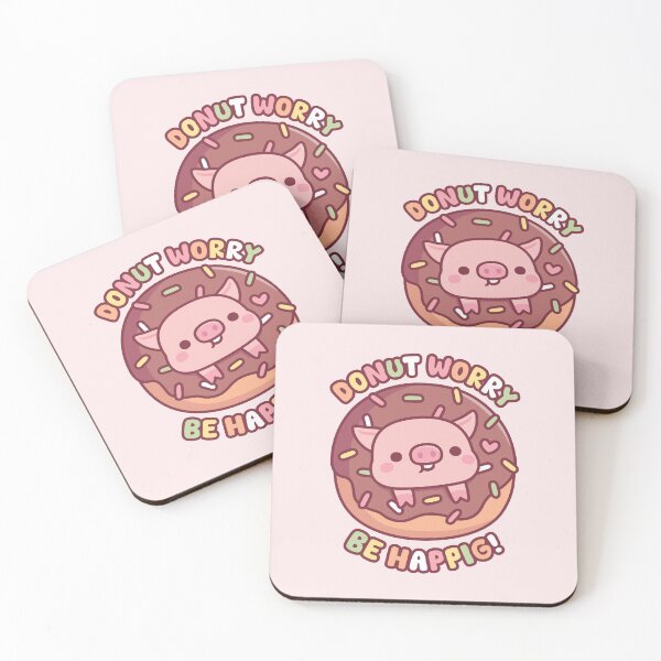 Item preview, Cute Pig In Doughnut Donut Worry Be Happig designed and sold by rustydoodle.