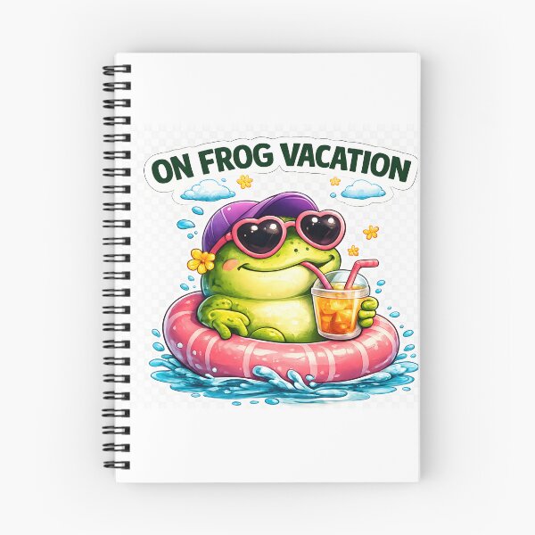 Item preview, Happy Frog Vacation – Cute Summer Frog designed and sold by TinyWeird.