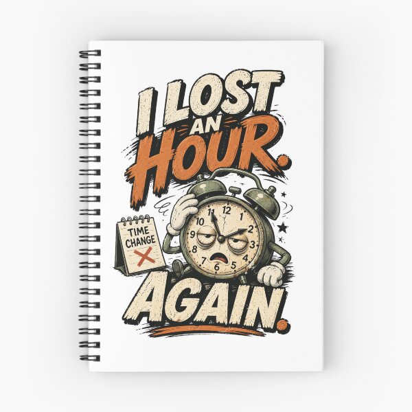 Item preview, I LOST AN HOUR AGAIN - Funny Alarm Clock Design designed and sold by njanani.