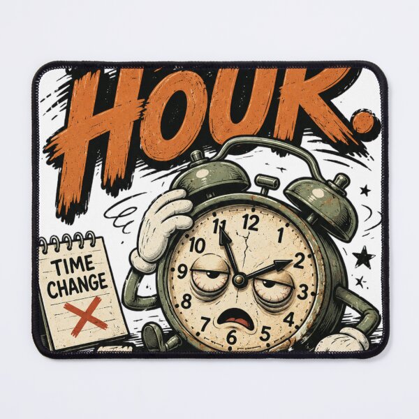 Item preview, I LOST AN HOUR AGAIN - Funny Alarm Clock Design designed and sold by njanani.