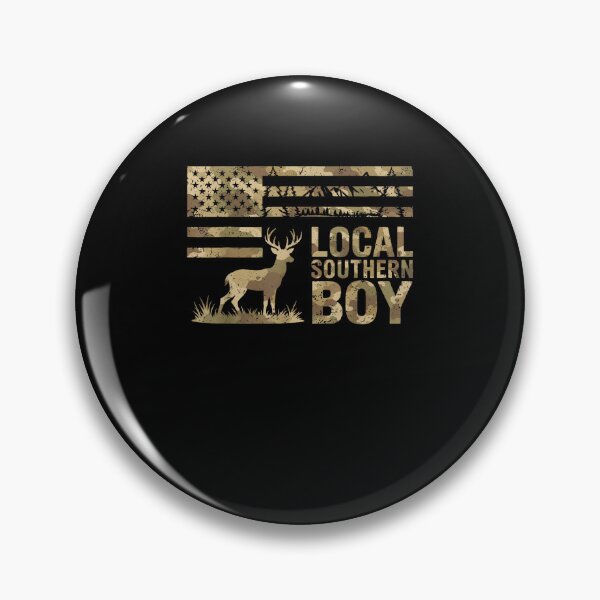 Item preview, Local Southern Boy Deer Hunting Vintage American Flag designed and sold by Glow-Paw-Studio.