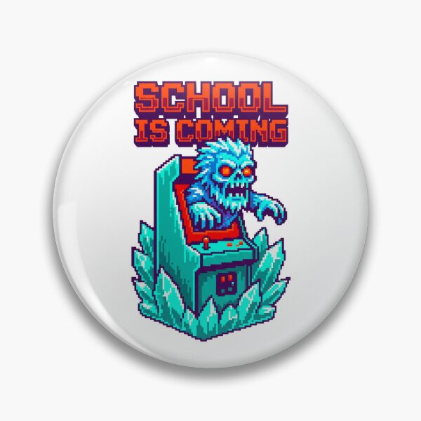 Item preview, School Is Coming Ice Zombie Pixel Art Arcade designed and sold by questark.