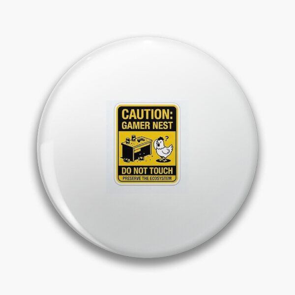 Item preview, Caution Gamer Nest Preserve Ecosystem Sign designed and sold by ArtiqueSupply.