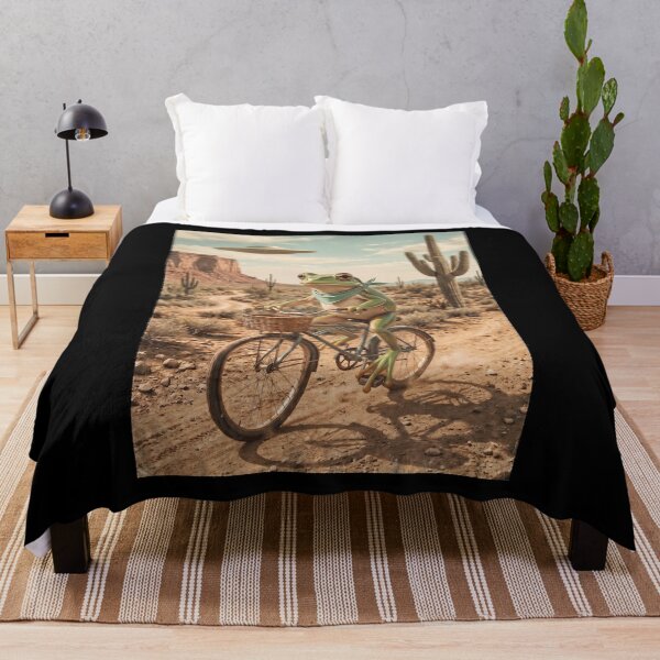 Item preview, Frog Riding Bike Wild West Western UFO Animal Lover designed and sold by dian-rody-crest.