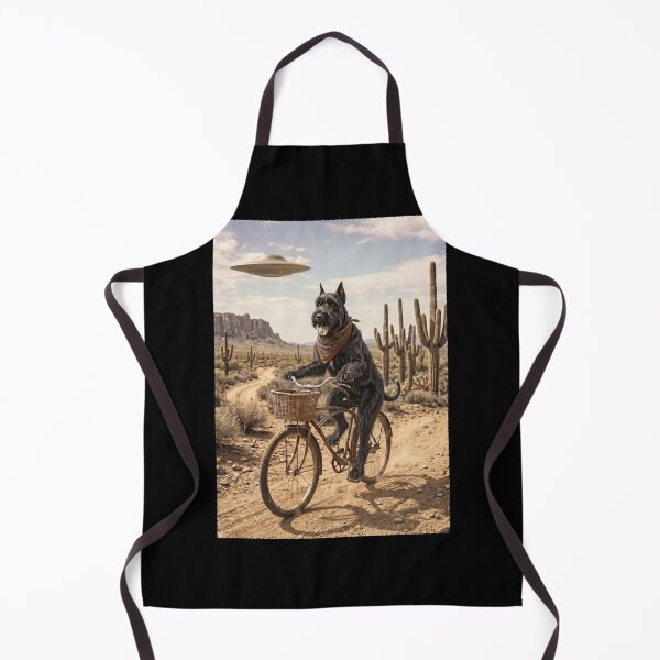 Artikelvorschau, Riesenschnauzer fährt Fahrrad Wilder Westen Western UFO Hundeliebhaber entworfen und verkauft von dian-rody-crest.