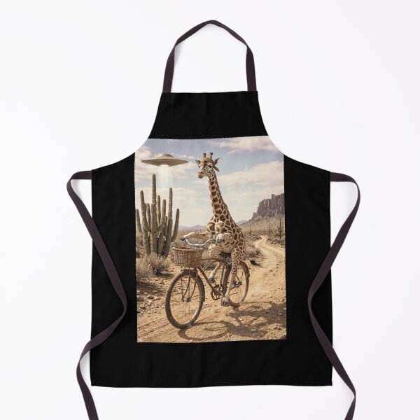 Item preview, Giraffe Riding Bike Wild West Western UFO Animal Lover designed and sold by dian-rody-crest.