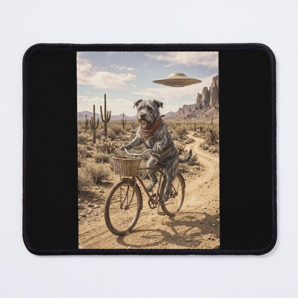 Item preview, Glen of Imaal Terrier Riding Bike Wild West Western UFO Dog Lover designed and sold by dian-rody-crest.