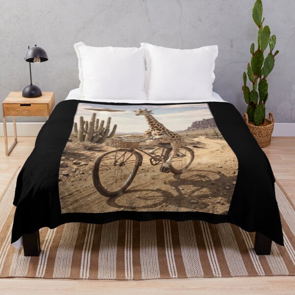 Item preview, Giraffe Riding Bike Wild West Western UFO Animal Lover designed and sold by dian-rody-crest.