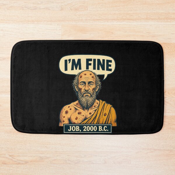 Item preview, I’m Fine Job 2000 B.C. – Funny Christian Bible Humor Design designed and sold by PosiMCreations.