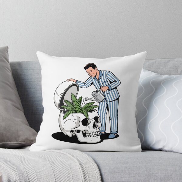Item preview, Man In Pajamas Watering Fern Inside Skull designed and sold by Rare By Hero.