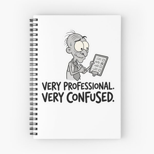 Item preview, Very Professional Very Confused Funny Work Humor designed and sold by CreativeArtisanPrints Shop.