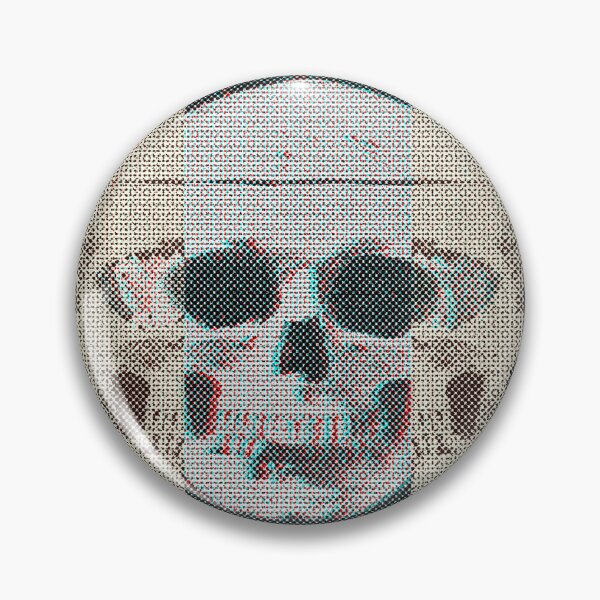 Item preview, Halftone Skull In Chromatic Distortion designed and sold by weirdove.