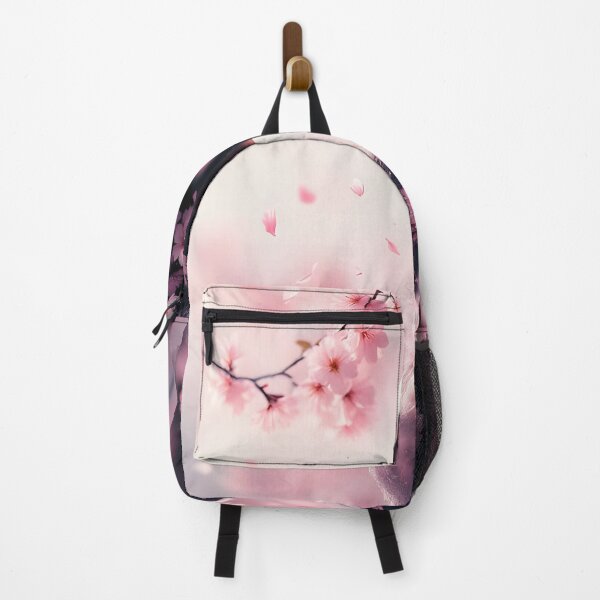 Item preview, Cherry Blossom Woman - Enchanted Pink Floral Portrait Fantasy Art designed and sold by DreamyWallVibes.