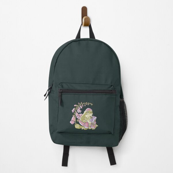 Item preview, Frog Reading A Book Floral Goblincore Botanical Art designed and sold by LeshanArt.