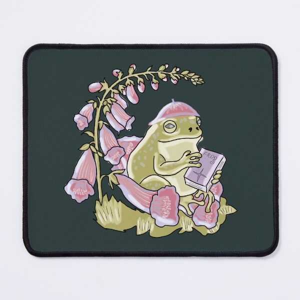 Item preview, Frog Reading A Book Floral Goblincore Botanical Art designed and sold by LeshanArt.