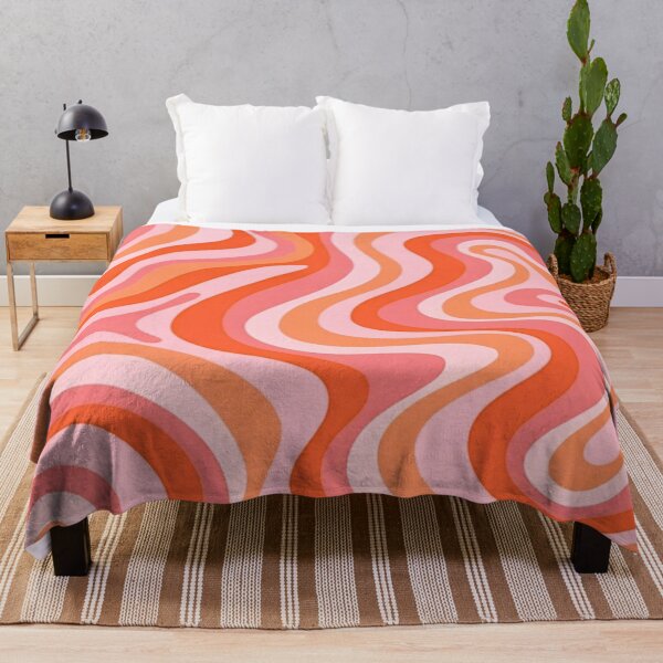 Item preview, Liquid Swirl Retro Abstract in pinks and peach tones, Light Blush, Cream, and White designed and sold by Differenceee.