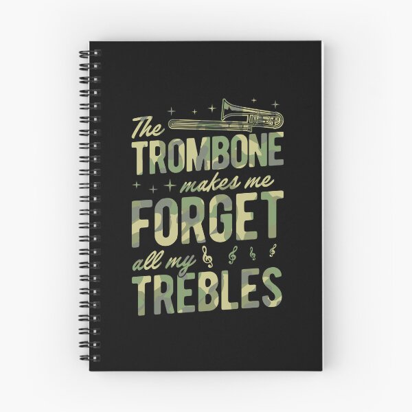 Item preview, The Trombone Makes Me Forget All My Trebles designed and sold by Rock Paper T-Shirts.