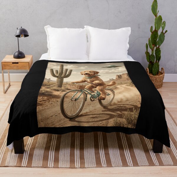 Item preview, Goldendoodle Riding Bike Wild West Western UFO Dog Lover designed and sold by dian-rody-crest.