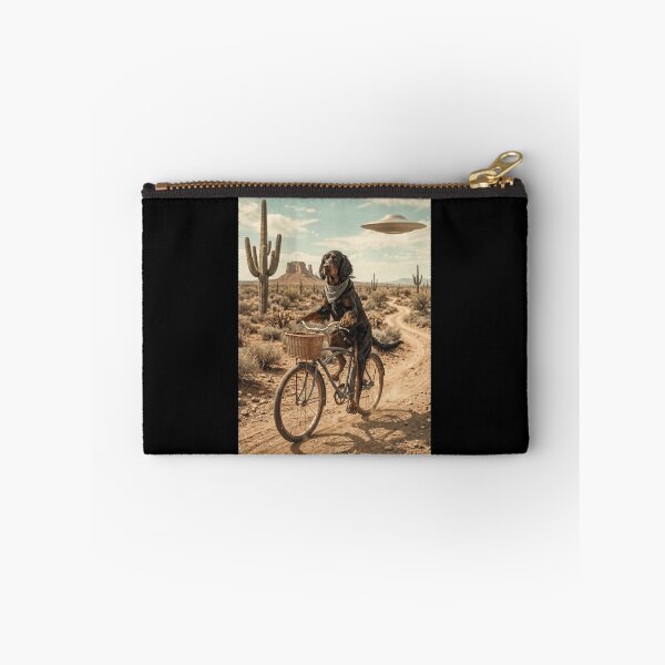 Item preview, Gordon Setter Riding Bike Wild West Western UFO Dog Lover designed and sold by dian-rody-crest.