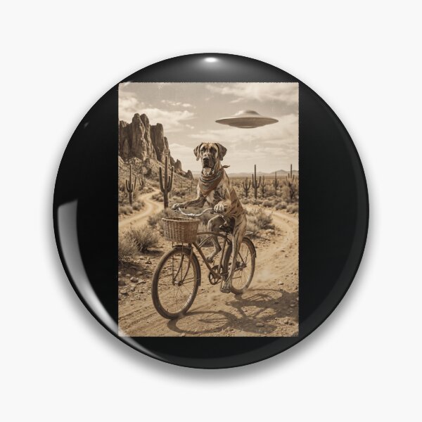 Item preview, Great Dane Riding Bike Wild West Western UFO Dog Lover designed and sold by dian-rody-crest.