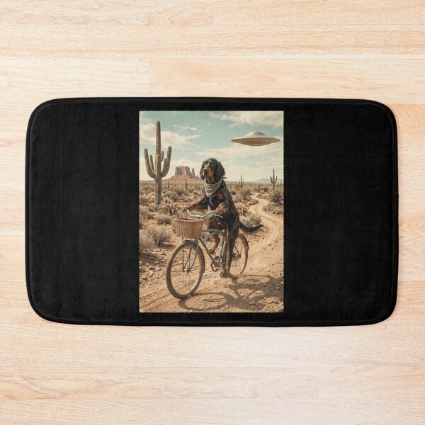 Item preview, Gordon Setter Riding Bike Wild West Western UFO Dog Lover designed and sold by dian-rody-crest.