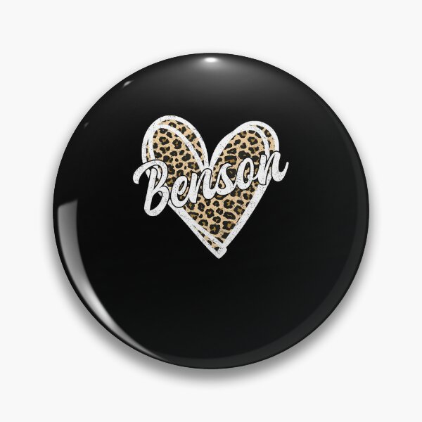 Item preview, Benson Personalized Name Leopard Heart Cute Fan Design designed and sold by Glow-Paw-Studio.