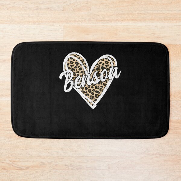Item preview, Benson Personalized Name Leopard Heart Cute Fan Design designed and sold by Glow-Paw-Studio.
