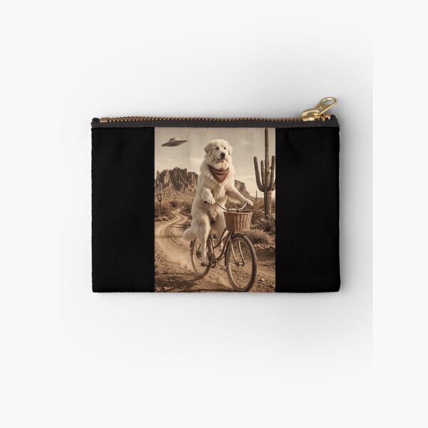 Item preview, Great Pyrenees Riding Bike Wild West Western UFO Dog Lover designed and sold by dian-rody-crest.