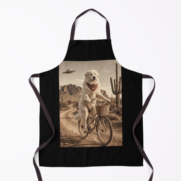 Item preview, Great Pyrenees Riding Bike Wild West Western UFO Dog Lover designed and sold by dian-rody-crest.