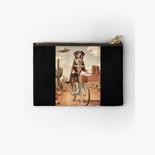 Item preview, Greater Swiss Mountain Dog Riding Bike Wild West Western UFO Dog Lover designed and sold by dian-rody-crest.