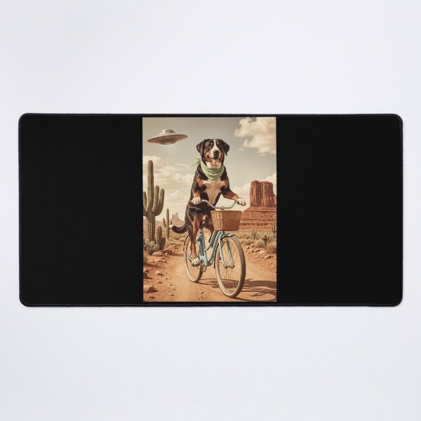 Item preview, Greater Swiss Mountain Dog Riding Bike Wild West Western UFO Dog Lover designed and sold by dian-rody-crest.