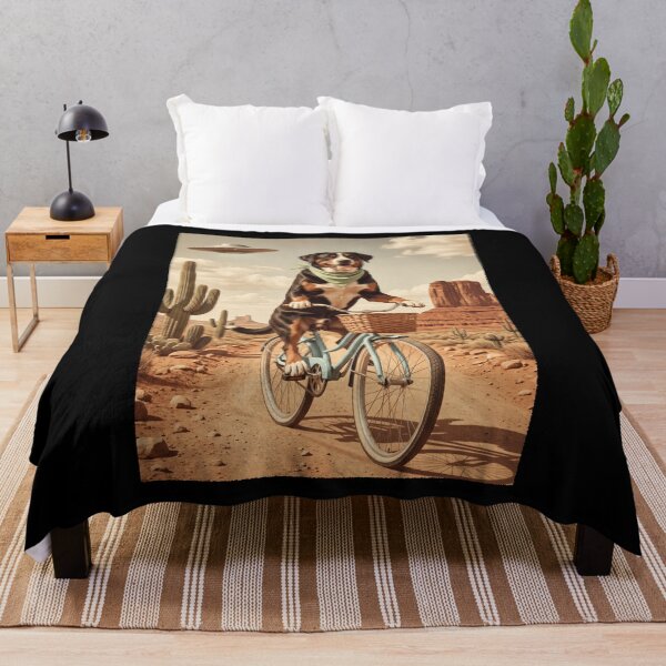 Item preview, Greater Swiss Mountain Dog Riding Bike Wild West Western UFO Dog Lover designed and sold by dian-rody-crest.