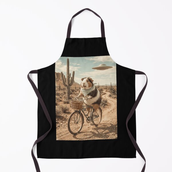 Item preview, Guinea Pig Riding Bike Wild West Western UFO Animal Lover designed and sold by dian-rody-crest.