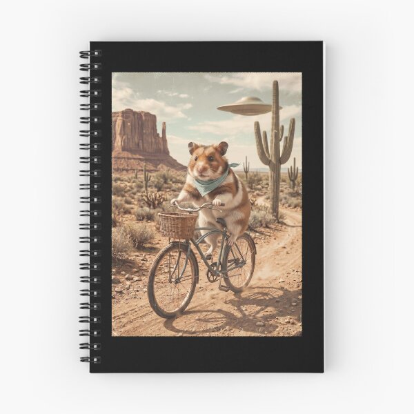 Item preview, Hamster Riding Bike Wild West Western UFO Animal Lover designed and sold by dian-rody-crest.