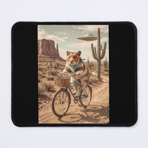 Item preview, Hamster Riding Bike Wild West Western UFO Animal Lover designed and sold by dian-rody-crest.