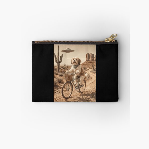Item preview, Havanese Riding Bike Wild West Western UFO Dog Lover designed and sold by dian-rody-crest.