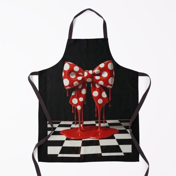 Item preview, Melting Red Polka Dot Bow Coquette Pop Art designed and sold by YourColorsWall.