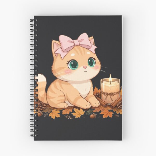 Item preview, Cute Fall Candle Cat Autumn Cozy Leaves Cinnamon designed and sold by Luna's World .