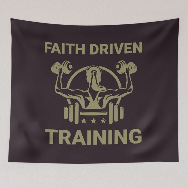 Item preview, Faith Driven Training Christian Gym Woman designed and sold by Bezuiden.