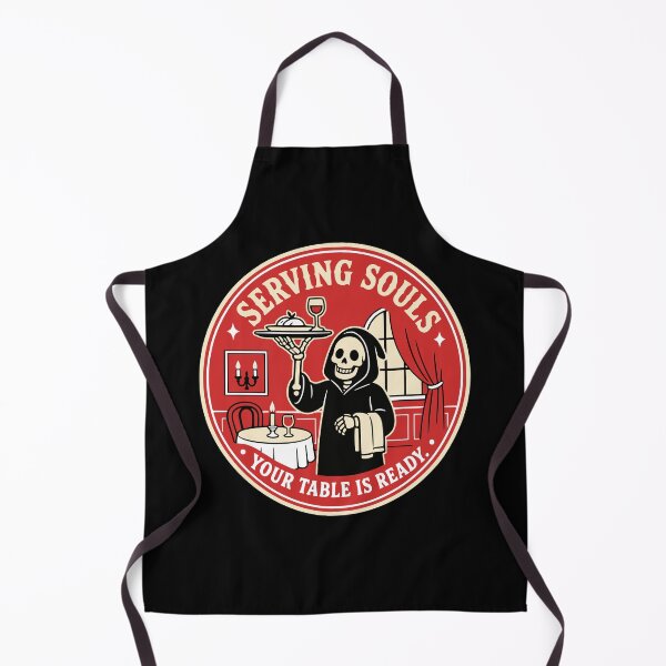 Item preview, Serving Souls Grim Reaper Waiter Badge designed and sold by Simon-art-land.