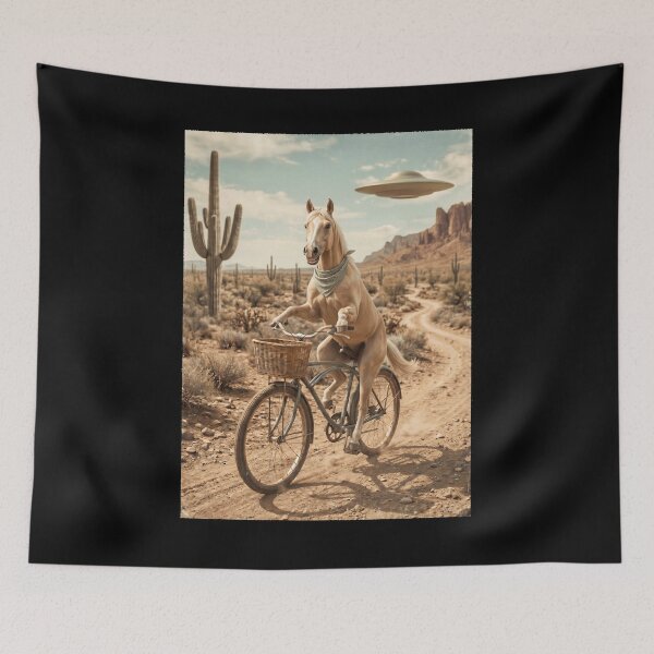 Item preview, Horse Riding Bike Wild West Western UFO Animal Lover designed and sold by dian-rody-crest.