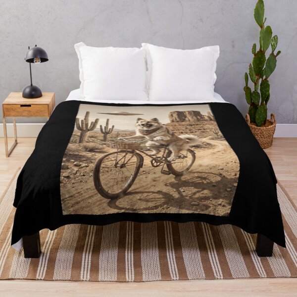 Item preview, Icelandic Sheepdog Riding Bike Wild West Western UFO Dog Lover designed and sold by dian-rody-crest.