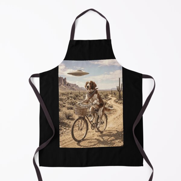 Item preview, Irish Red And White Setter Riding Bike Wild West Western UFO Dog Lover designed and sold by dian-rody-crest.