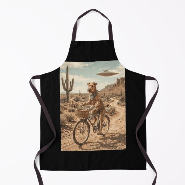 Item preview, Irish Terrier Riding Bike Wild West Western UFO Dog Lover designed and sold by dian-rody-crest.