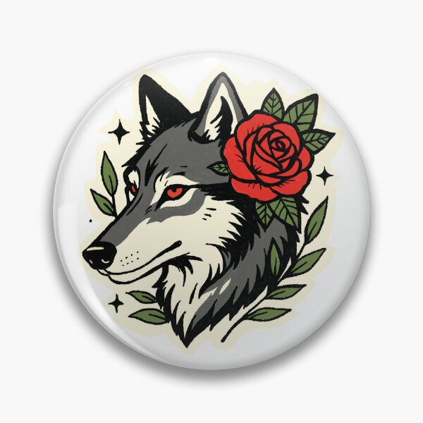 Item preview, Old School Wolf & Rose designed and sold by SugarCore.