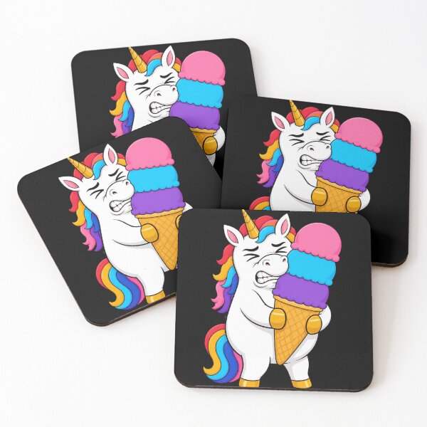 Item preview, Unicorn Brain Freeze Ice Cream Funny Cartoon designed and sold by BoyleDesignShop.